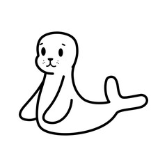 Isolated cartoon of a seal - Vector illustration