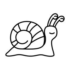 Isolated cartoon of a snail - Vector illustration