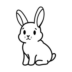 Isolated cartoon of a bunny - Vector illustration