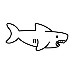 Isolated cartoon of a shark - Vector illustration