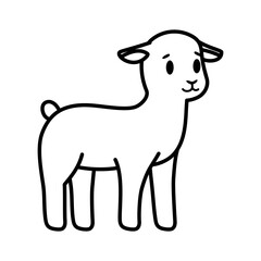 Isolated cartoon of a sheep - Vector illustration