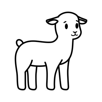 Isolated cartoon of a sheep - Vector illustration