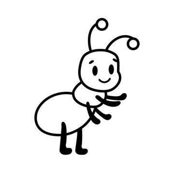 Isolated cartoon of an ant - Vector illustration