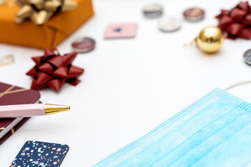 Face mask with Christams decorations