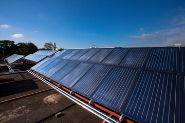 solar panels on roof