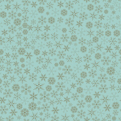 Christmas snowflakes vintage seamless pattern. New year and design. Decoration graphic 