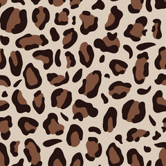 Trendy hand drawn seamless leopard pattern. Contemporary modern trendy vector illustration