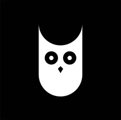 Owl mask logo, owl logo design vector illustration, mask logo design vector stock illustration