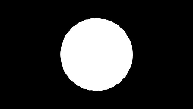 Rippling Ripple Around Edge of Circle Mask Circular Rough Rolling Edges