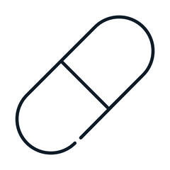 health medicine capsule line icon