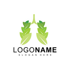 lungs logo, health and clinic template, hospital design