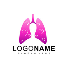 lungs logo, health and clinic template, hospital design