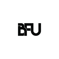 bfu letter original monogram logo design