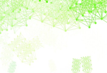 Light Green, Red vector pattern with artificial intelligence network.