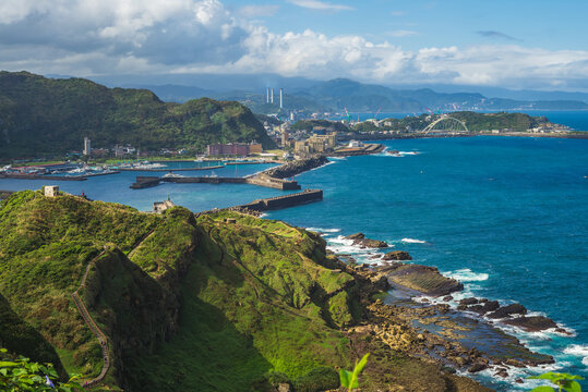 scenery of Badouzi fishery harbor in keelung, taiwan