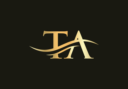 Premium TA letter logo design. TA Logo for luxury branding. Elegant and stylish design for your company. 
