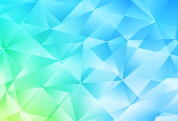 Light Blue, Green vector abstract polygonal pattern.