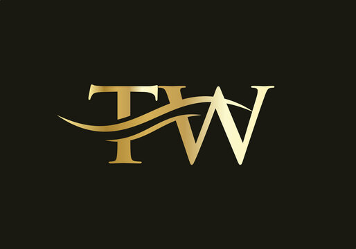 Premium TW logo design based on letter. TW logo design