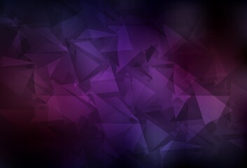 Dark Pink, Yellow vector polygonal background.