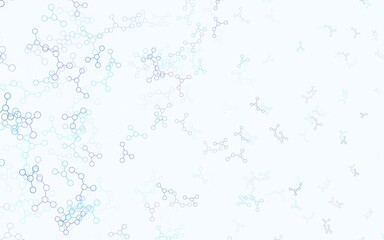 Light Blue, Red vector background with forms of artificial intelligence.