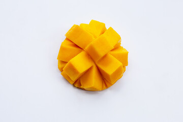 Tropical fruit, Mango on white background.