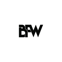 bfw letter original monogram logo design