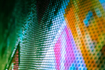 CloseUp LED blurred screen. LED soft focus background. abstract background ideal for design.