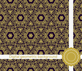 Template geometric background with seamless pattern. Vector