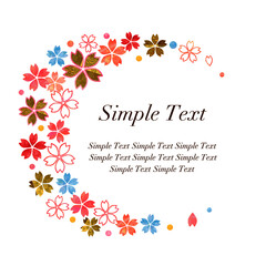 桜_水彩_ピンク_丸フレーム_飾り