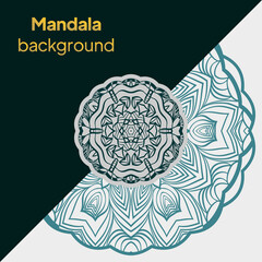 Outline flower mandala. decorative ornament. floral design element. vector illustration
