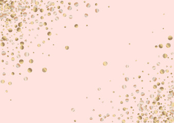Gold Circle Anniversary Pink Background. 