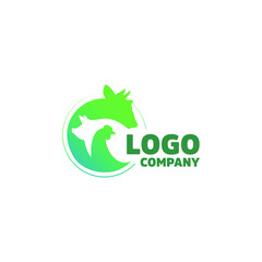 Farm animals vector design. Company logo