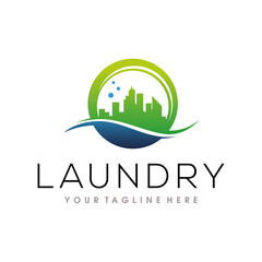 Laundry Logo. Dry Cleaning Logo Vector Template