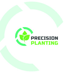 Smart farm logo design. Precision and technology on planting