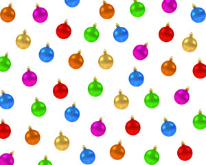 christmas balls various colors pattern