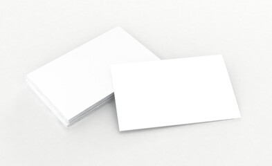 Business card 3d rendering for graphic design. 