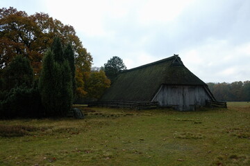 Old Cottage on open Field