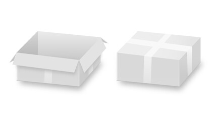 Blank box set cover mockup on white background.