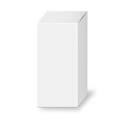 Blank box cover mockup on white background.