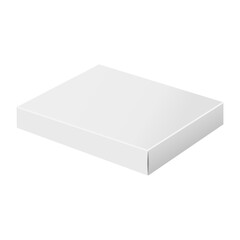 Blank box cover mockup on white background.