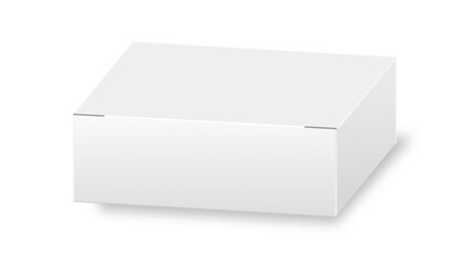 Blank box cover mockup on white background.