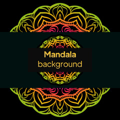 mandala pattern Decoration in oriental, Indian style. vector illustration