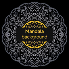 Decorative arabic round lace ornate mandala. Vintage vector illustration