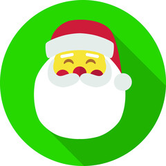 Christmas santa icon green red