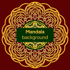Luxury mandala background design. Vector illustration