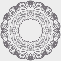 Ornamental laced snowflake, rosette, mandala. Vector illustration for design