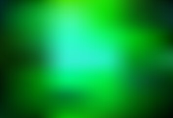 Dark Green vector blurred shine abstract texture.