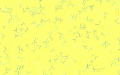 Light Green, Yellow vector template with artificial intelligence structure.