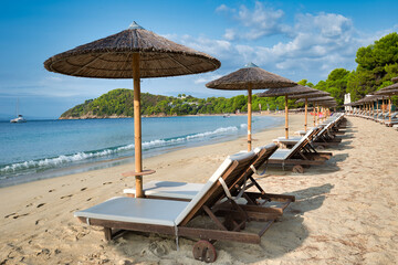 Koukounaries beach, Skiathos island, Greece .famous exotic beach all over the world