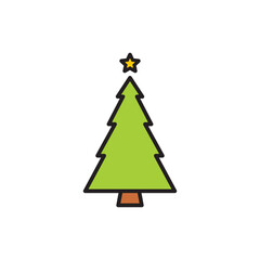 Fototapeta premium Christmas tree icon design vector